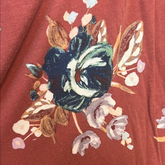 Daniel Rainn Red Cap Sleeve Pleated Blouse - Picture 2 of 3